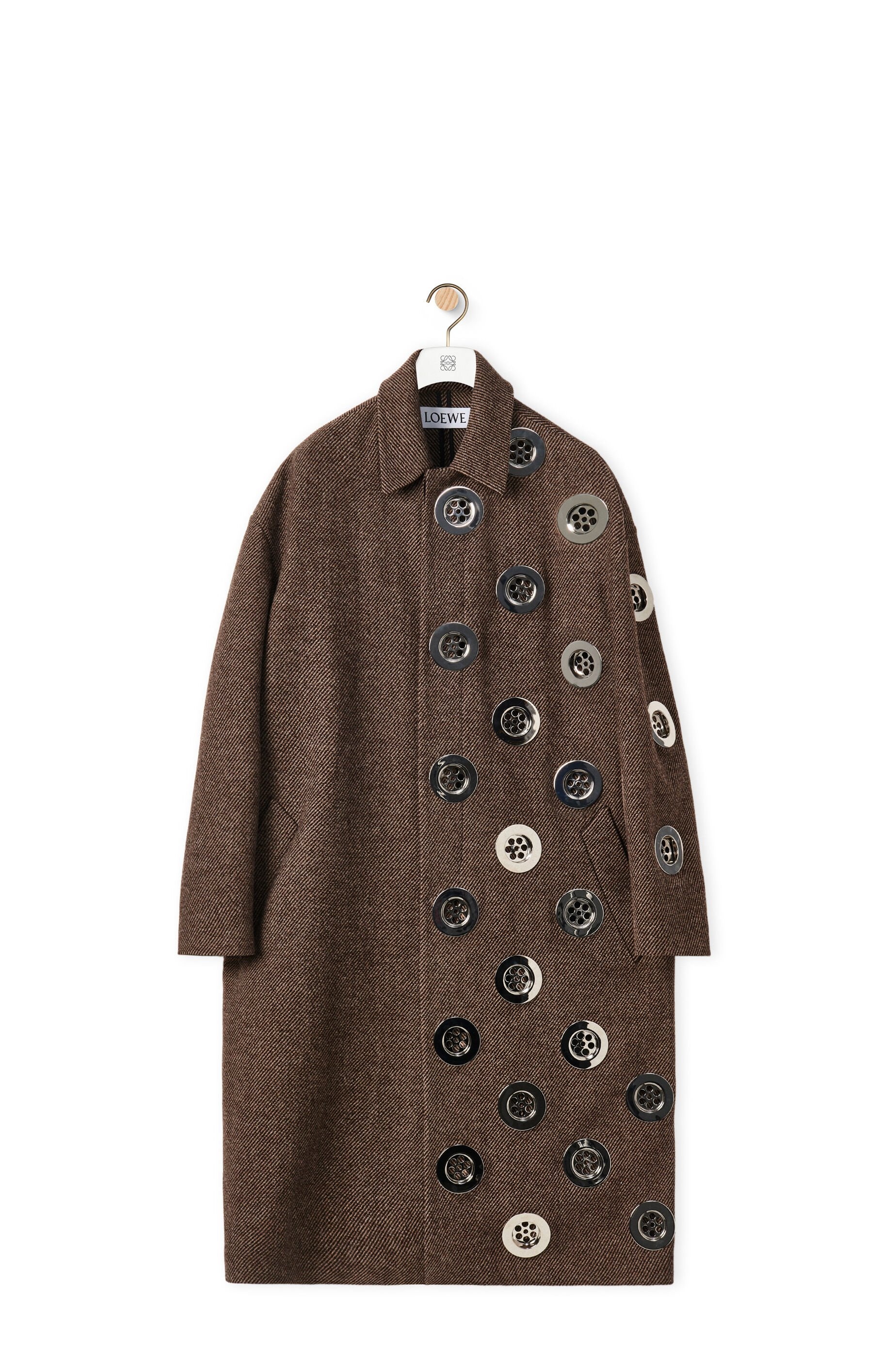 Sinkhole embellished coat in wool - 1