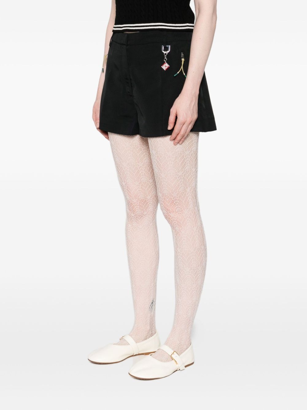 zip-pocket charm shorts - 3