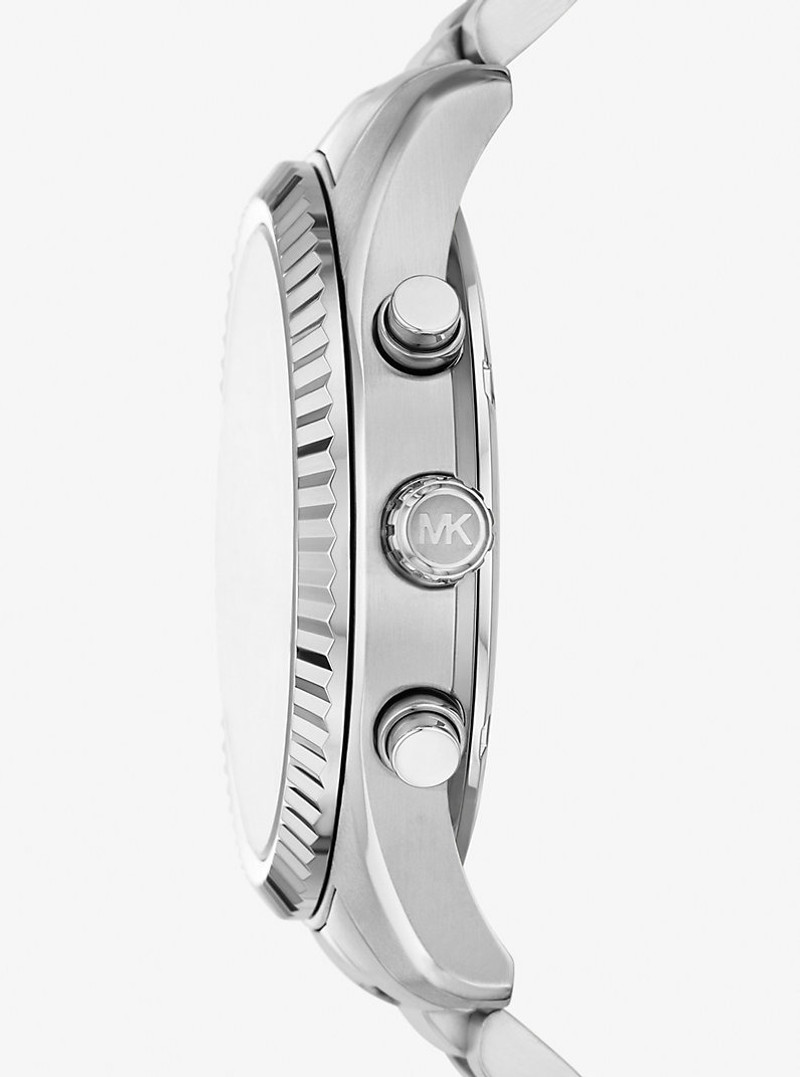 MICHAEL KORS Oversized Lexington Silver-Tone Watch outlook
