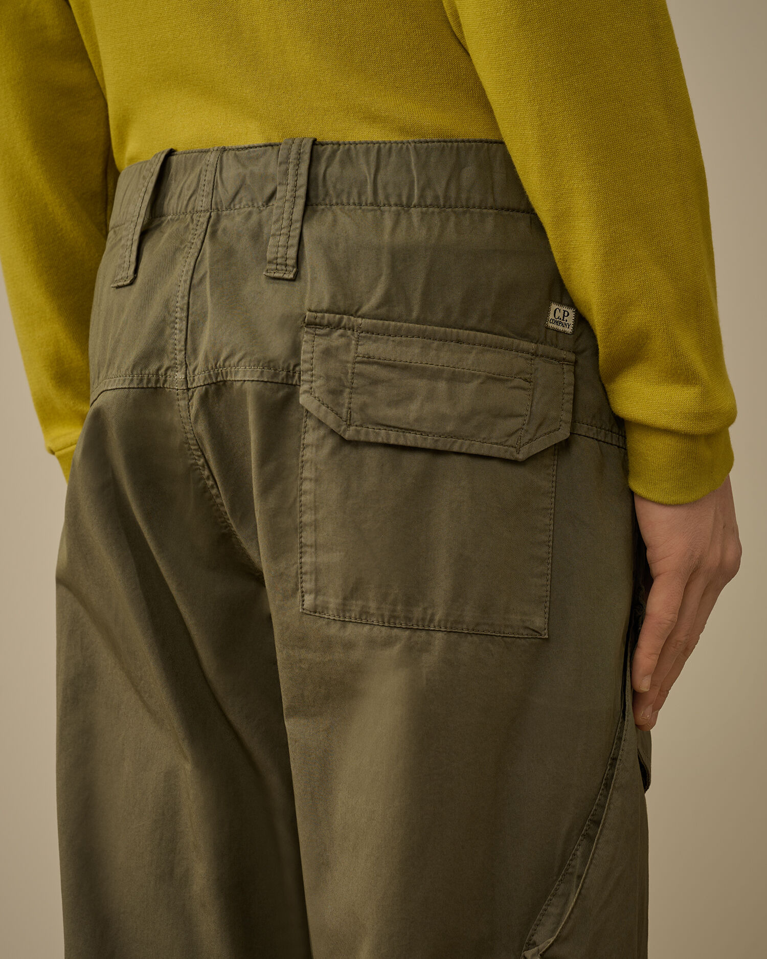 Cotton Gabardine Loose Cargo Pants - 6