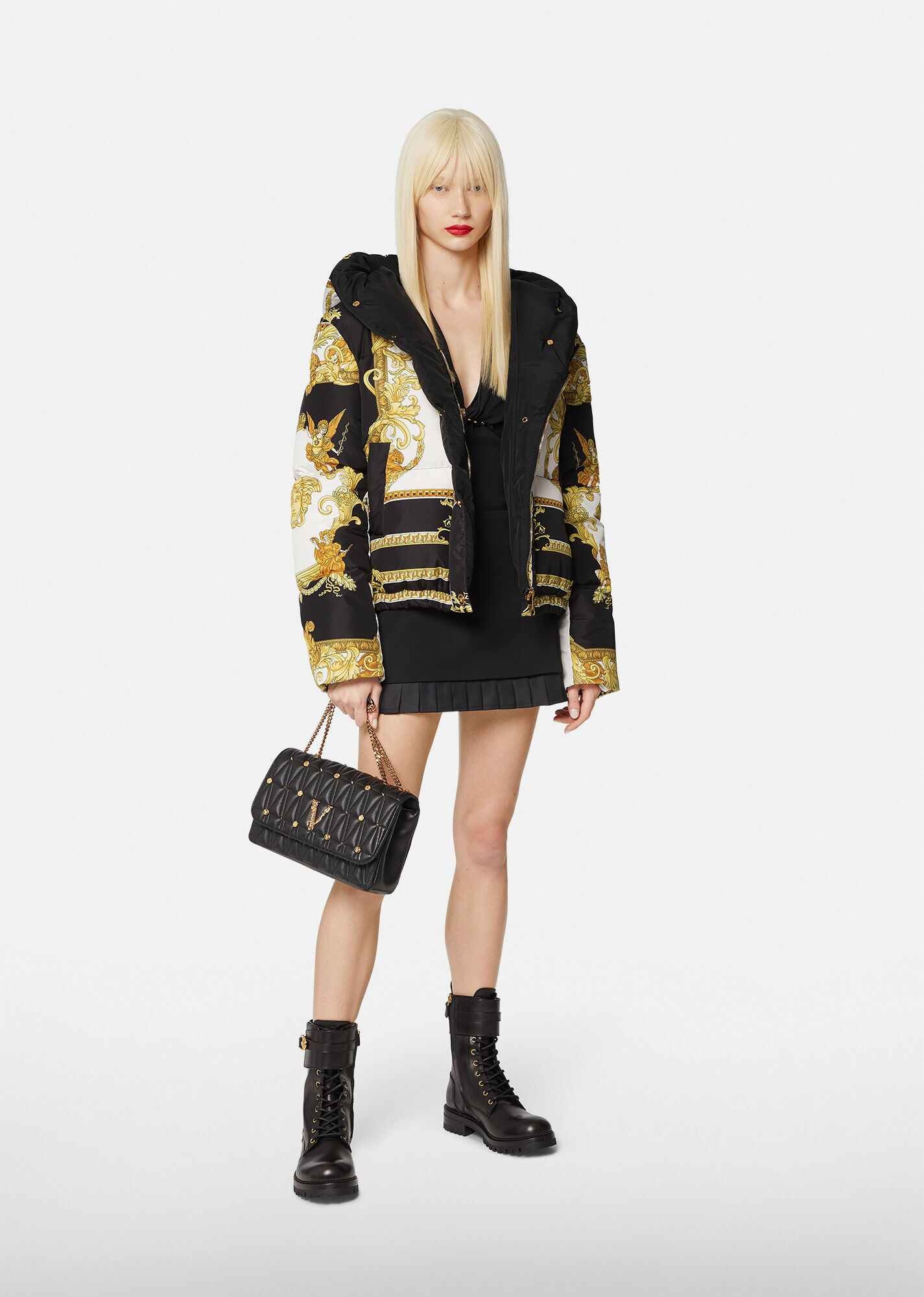 Medusa Renaissance Print Puffer Jacket - 4