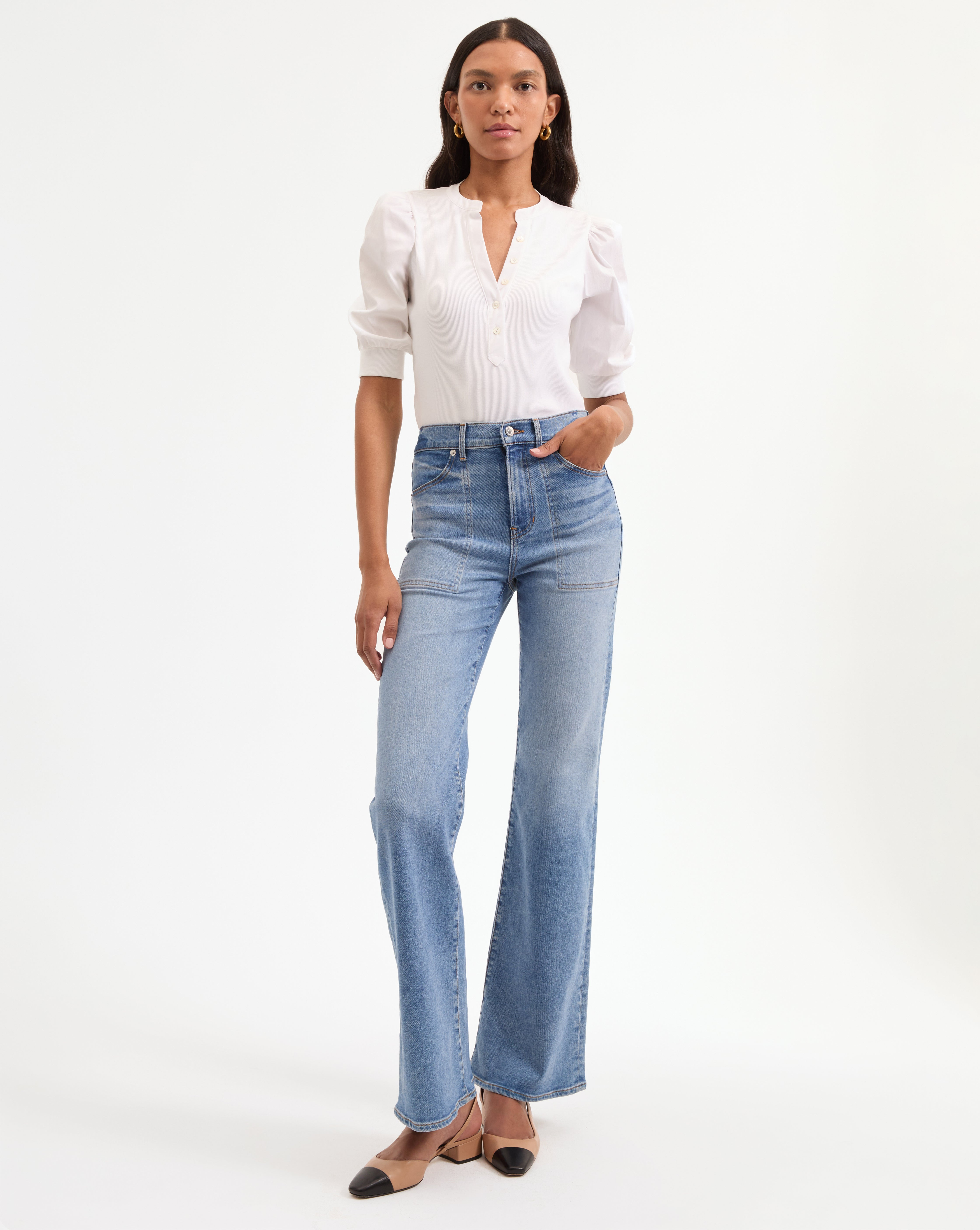 CROSBIE WIDE-LEG JEAN | PATCH POCKETS - 2