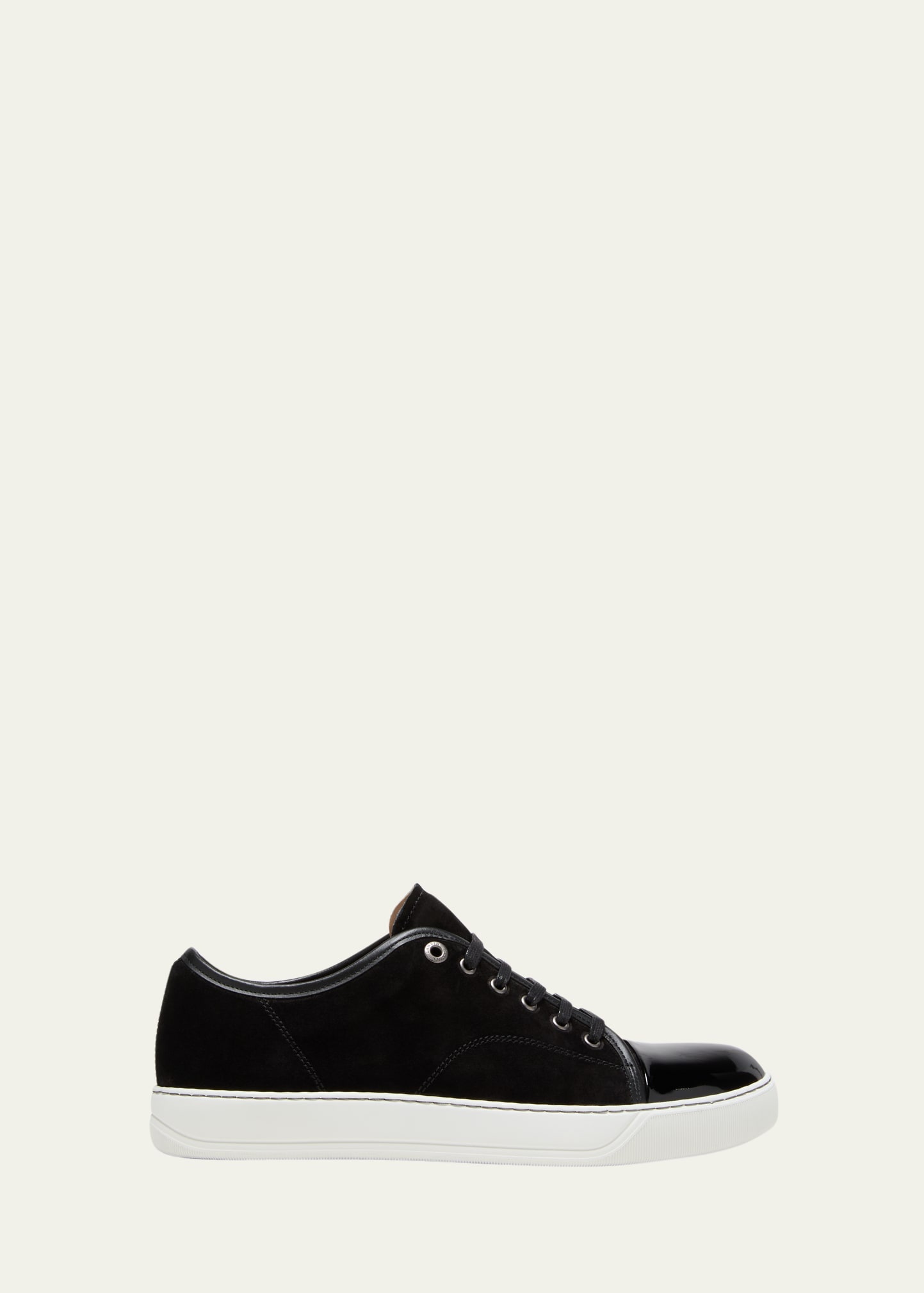 Men's Patent Leather/Suede Low-Top Sneakers - 1