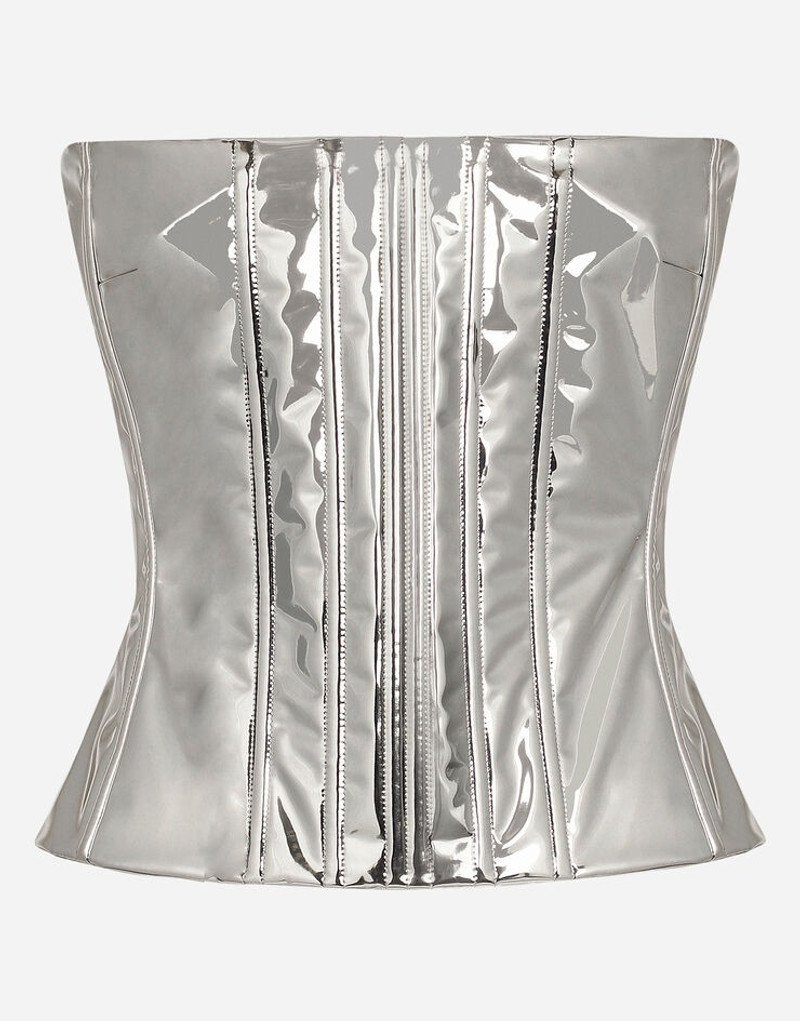 Foiled satin corset - 1