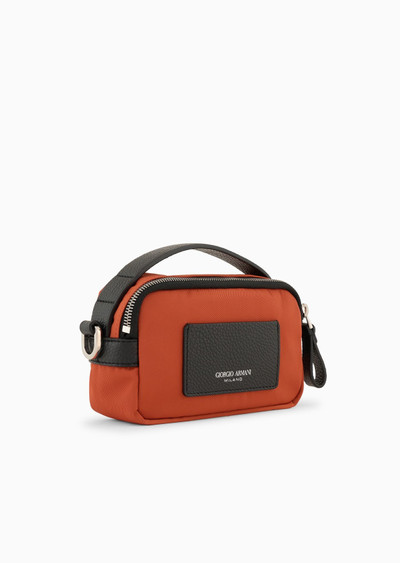 GIORGIO ARMANI Mini crossbody bag in nylon and leather outlook