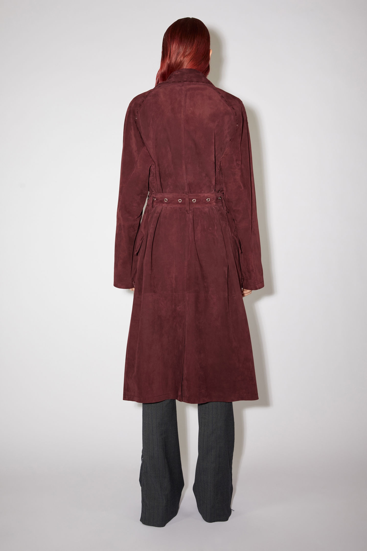 Suede coat - Aubergine purple - 3