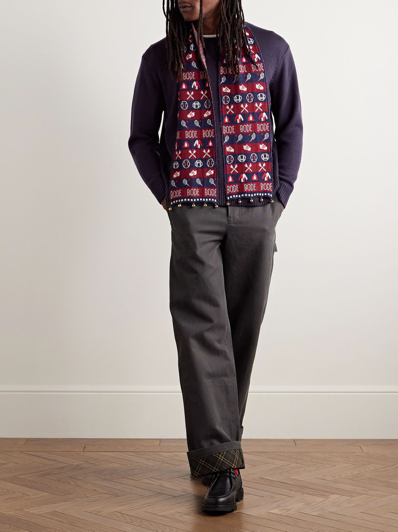 BODE Juniper Merino Wool Sweater Purple outlook