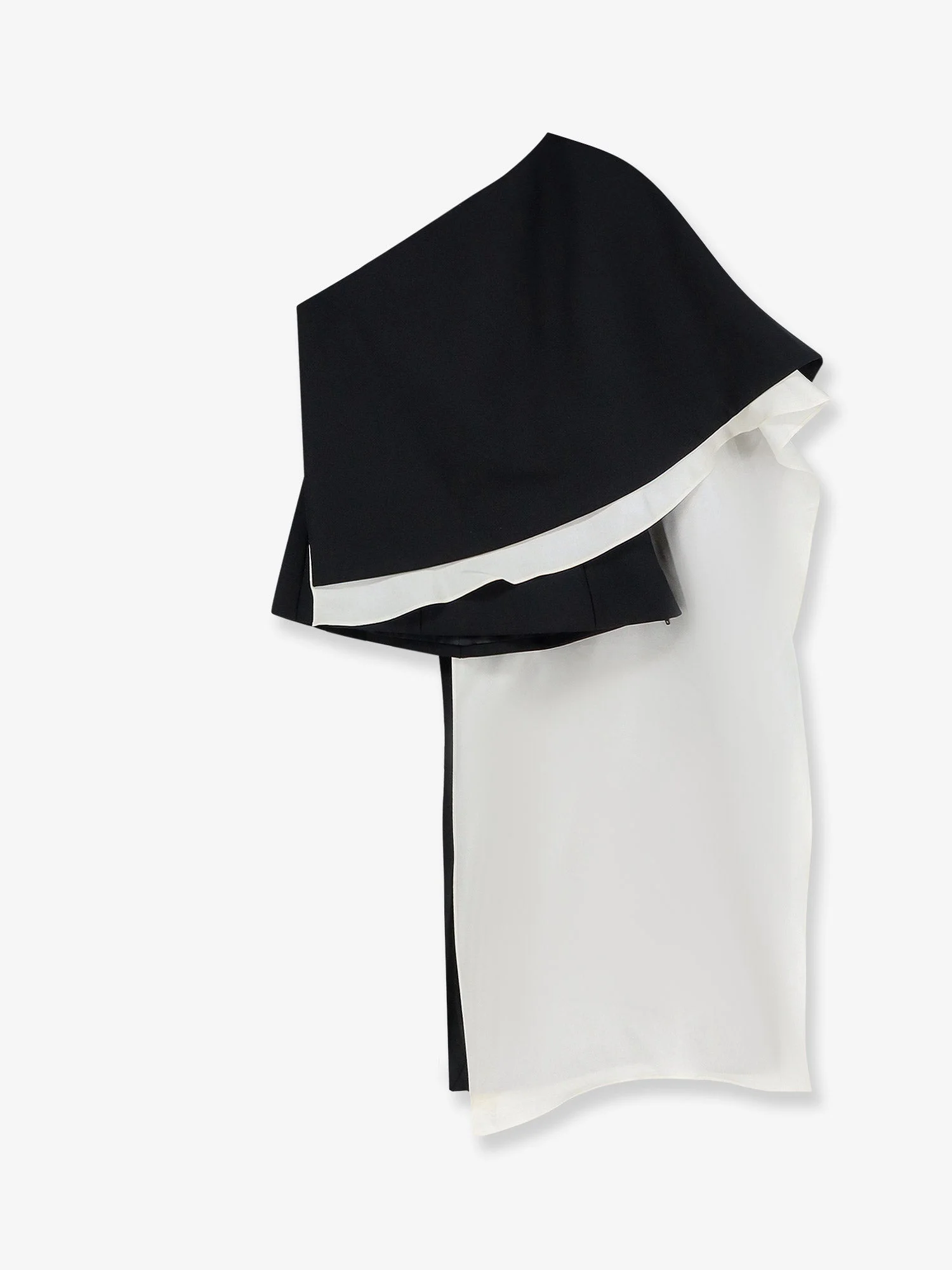 Wool Blend Top With Silk Inserts - 1