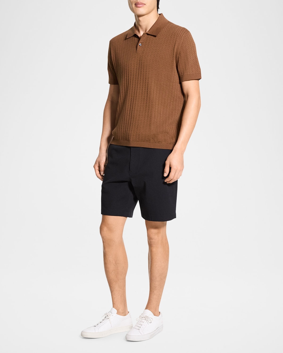 Men's Cable-Knit Polo Sweater - 2