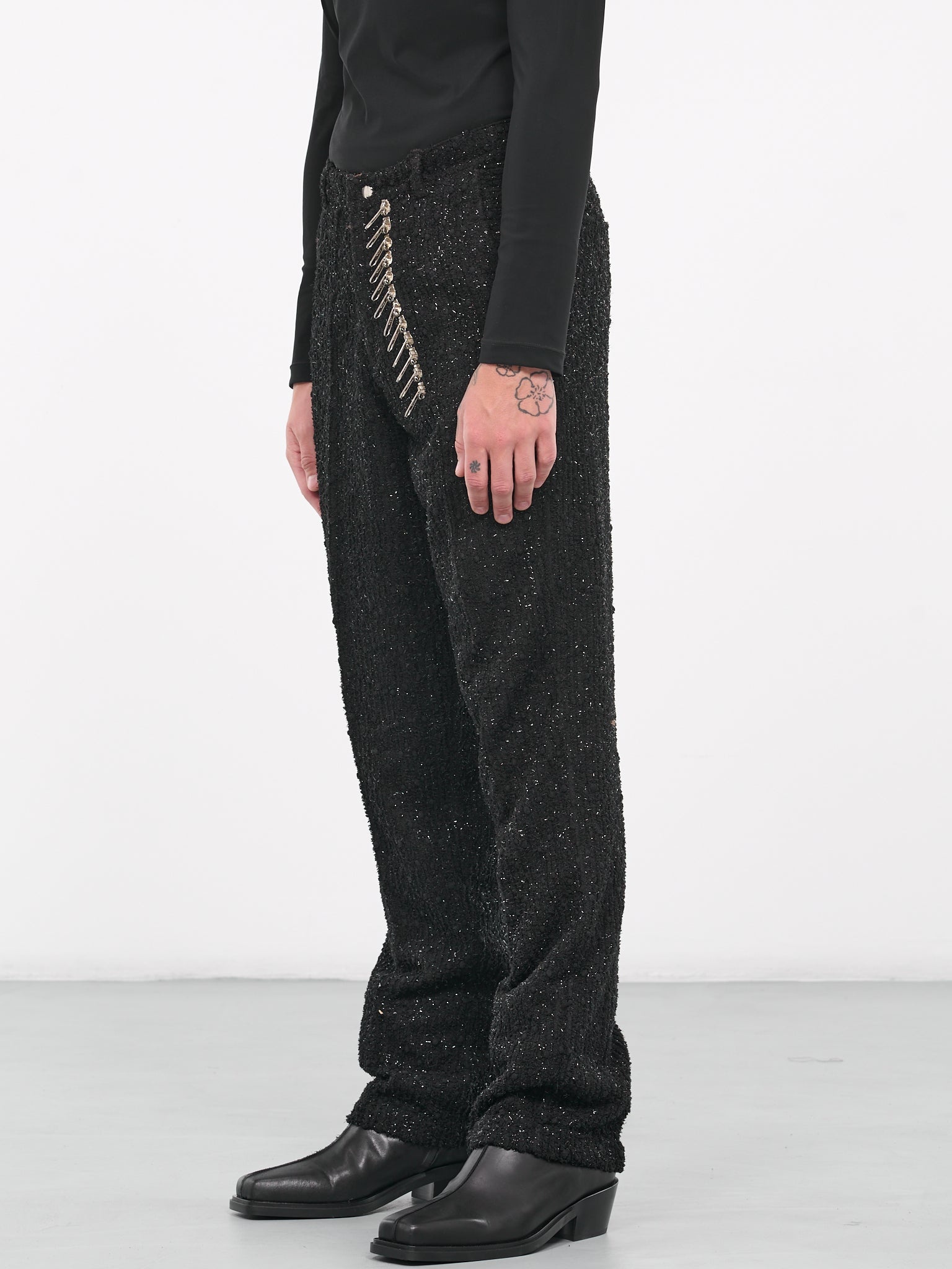 Zip Puller Glitter Trousers - 2