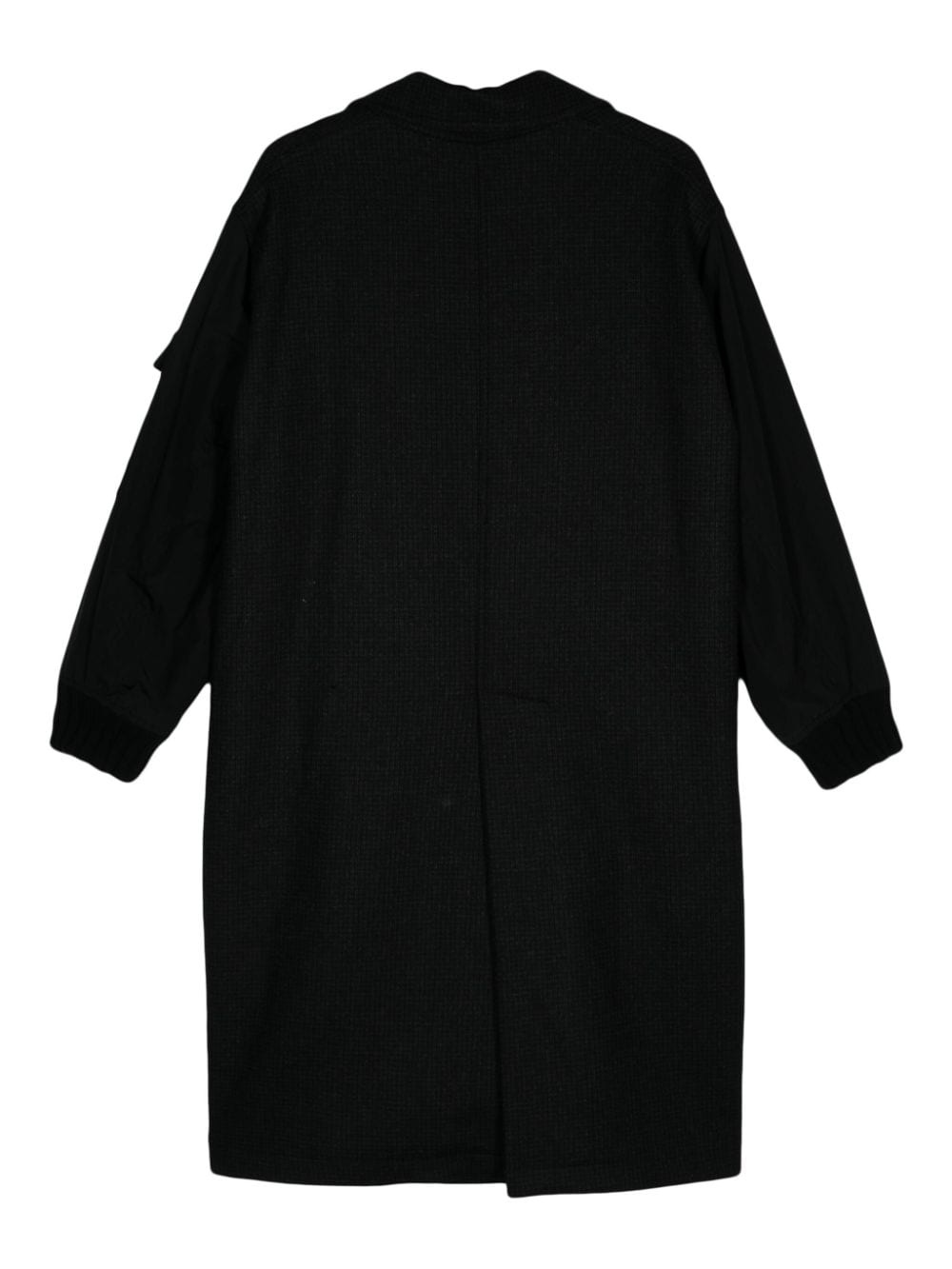 panelled-design wool coat - 2