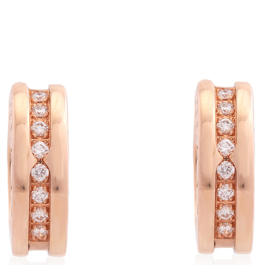 Bvlgari B Zero1 Small Hoop Earrings In 18 Kt Rose Gold - 2