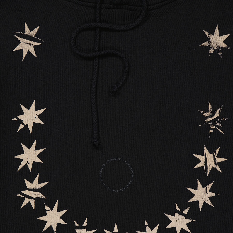 424 Men's Star Print Hoodie In Black - 7