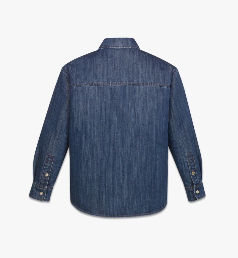 MCM Monogram Pocket Shirt in Lurex Denim outlook