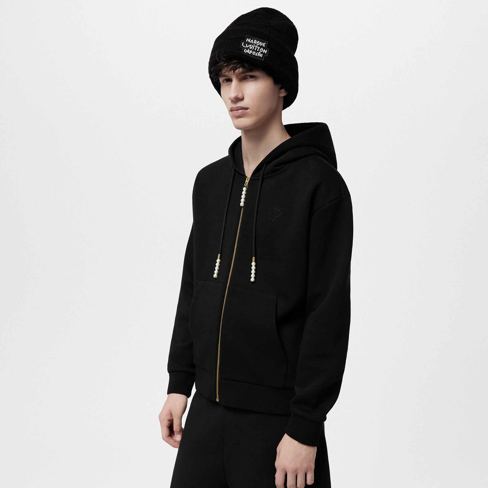 Embroidered Jersey Zip Through Hoodie - 2