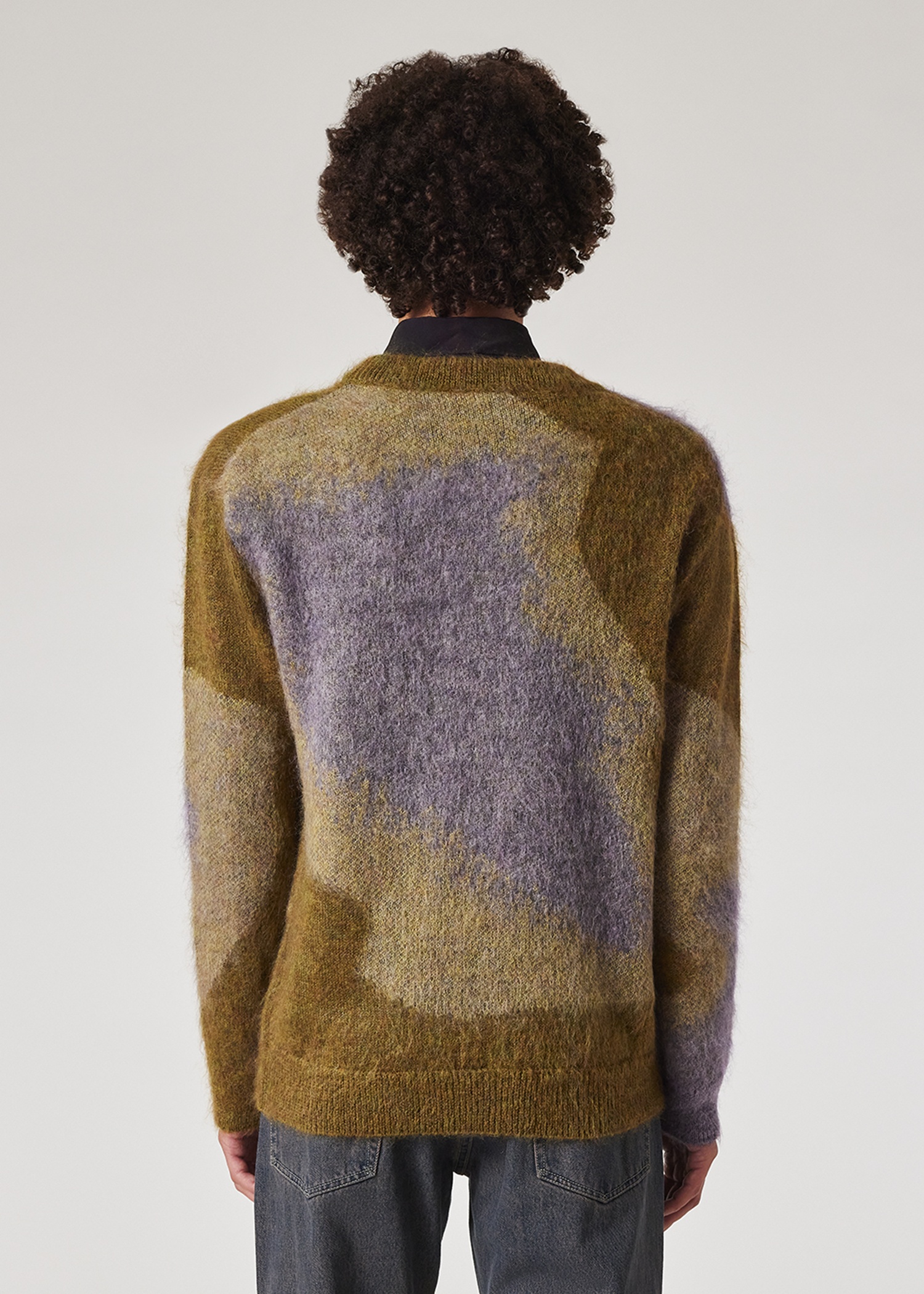 'Photogram Leaves' Mohair-Blend Sweater - 5