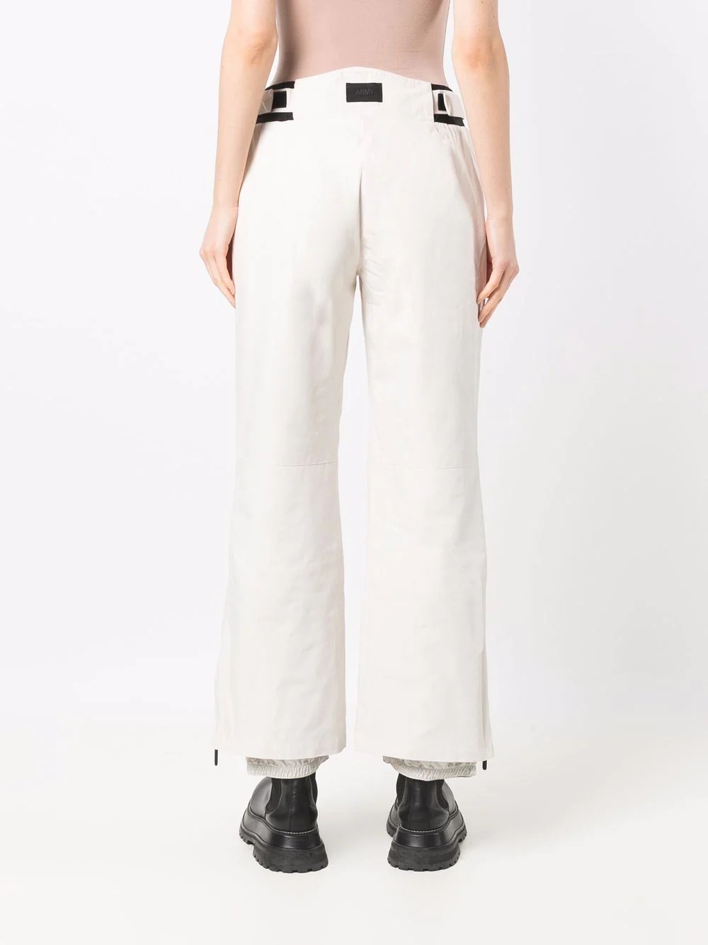 ankle-zip straight trousers - 4