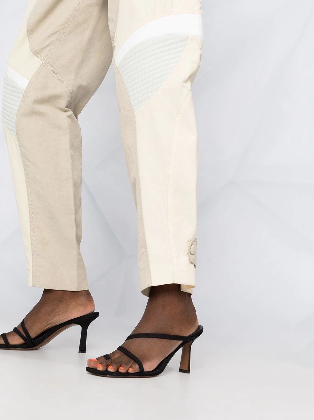 panelled tapered trousers - 3