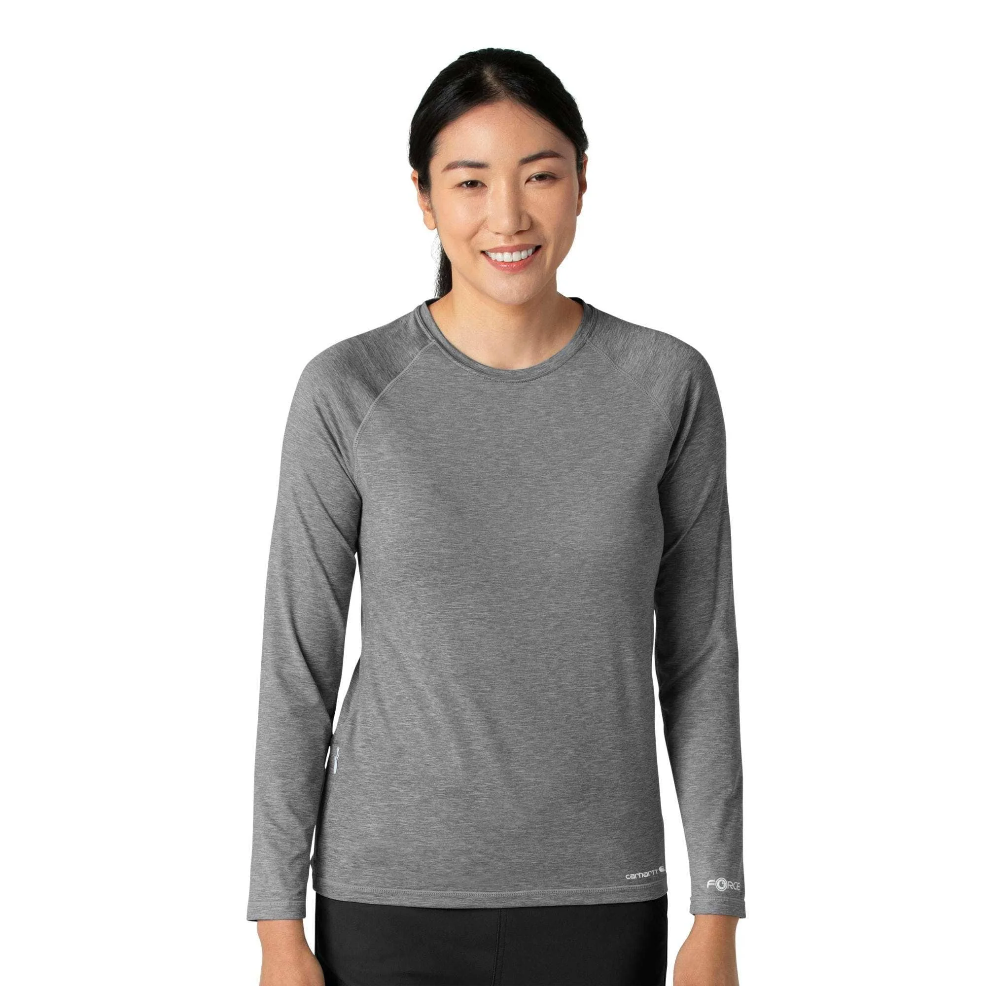Women's Force Sub-Scrubs Heathered Performance Long Sleeve Tee - 1