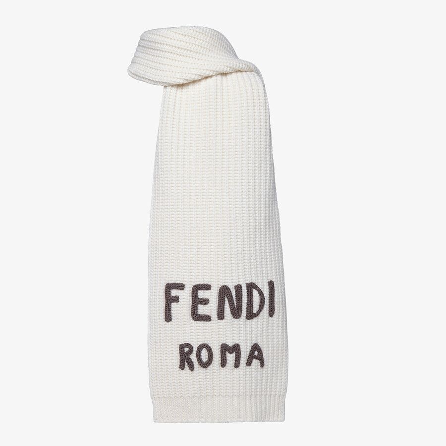 White wool scarf - 2