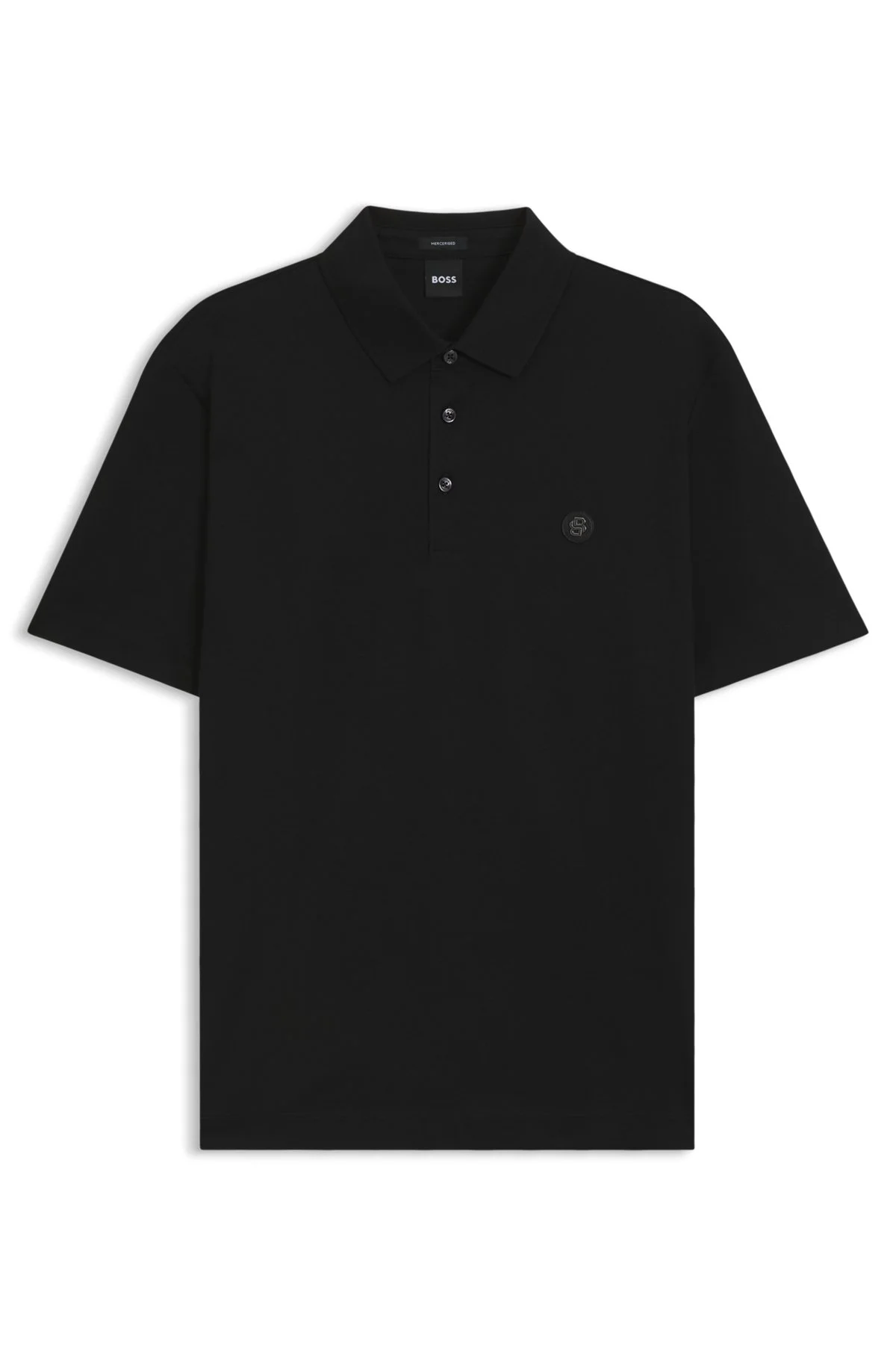 MERCERIZED-COTTON POLO SHIRT WITH DOUBLE MONOGRAM - 1
