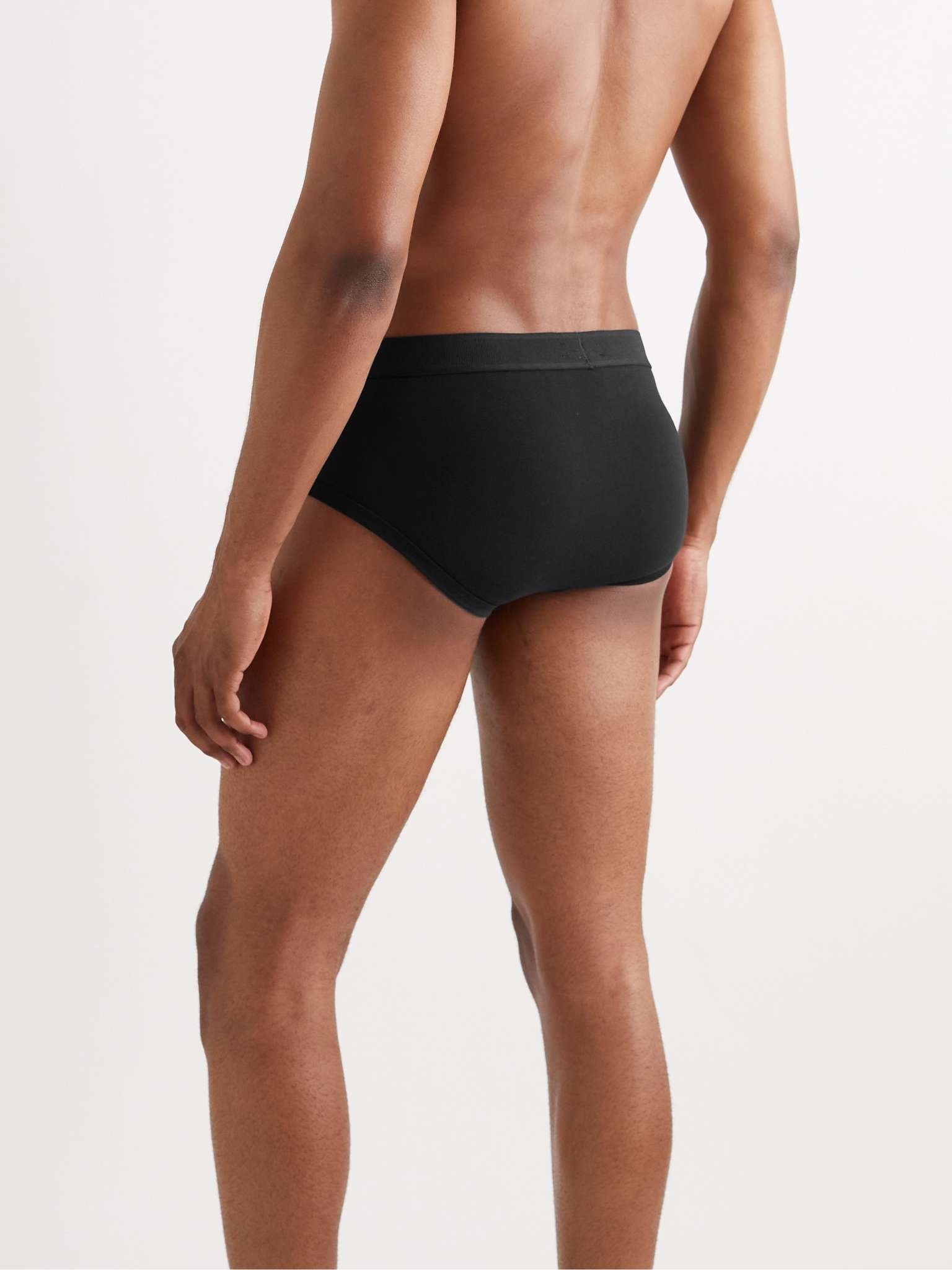 Two-Pack Stretch-Cotton and Modal-Blend Briefs - 3