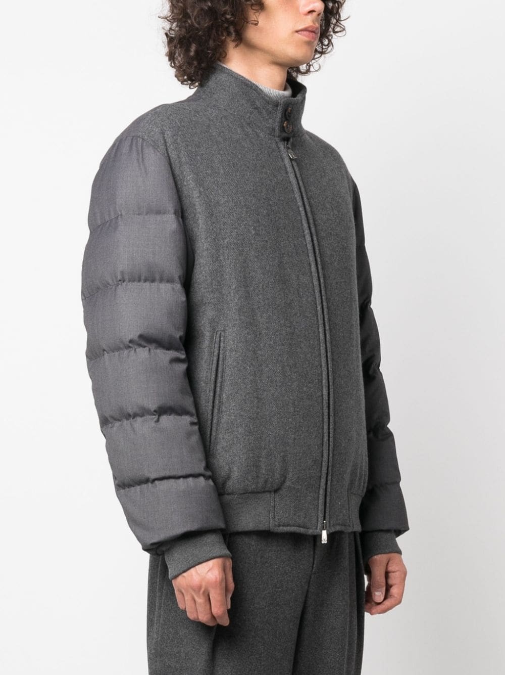 high-neck feather-down padded-jacket - 3