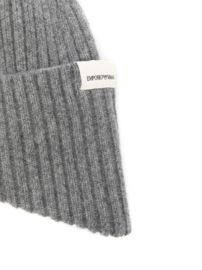 EMPORIO ARMANI ribbed beanie outlook