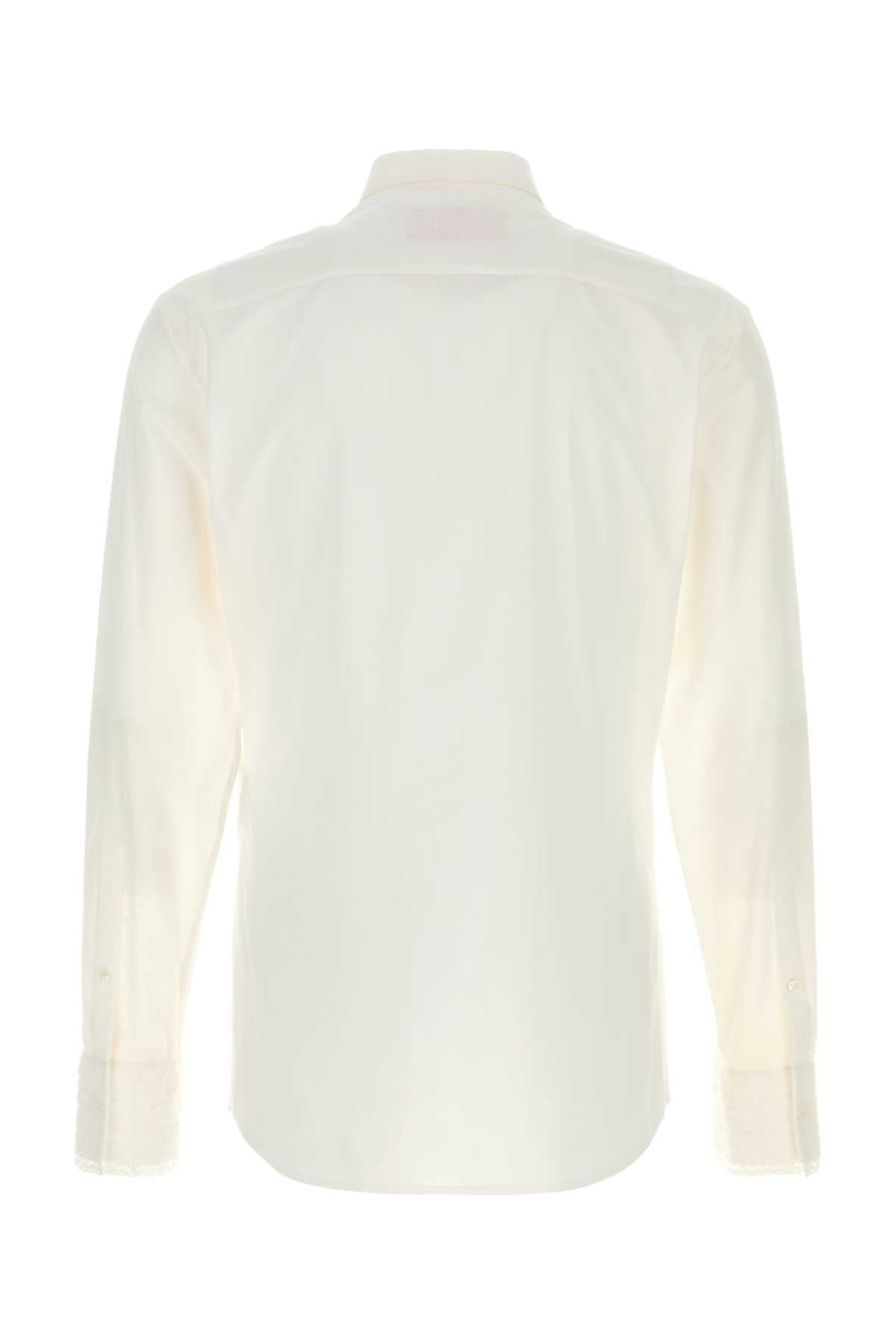 Valentino Garavani Men White Cotton Shirt - 2