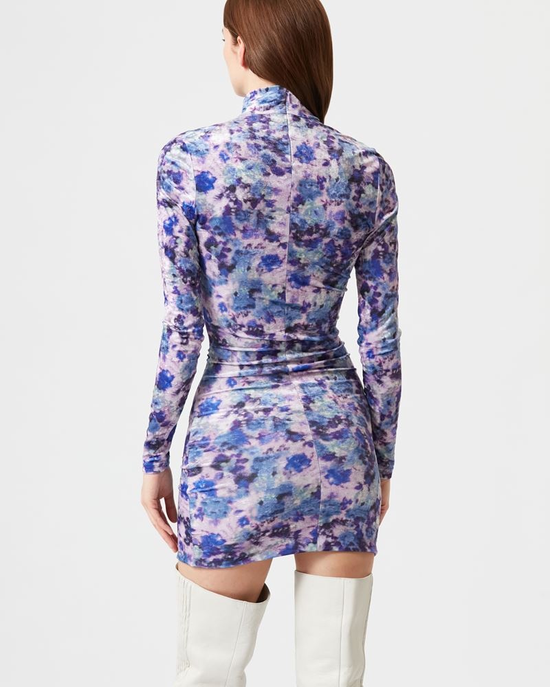 GRAM VELVET FLORAL MINI DRESS - 5