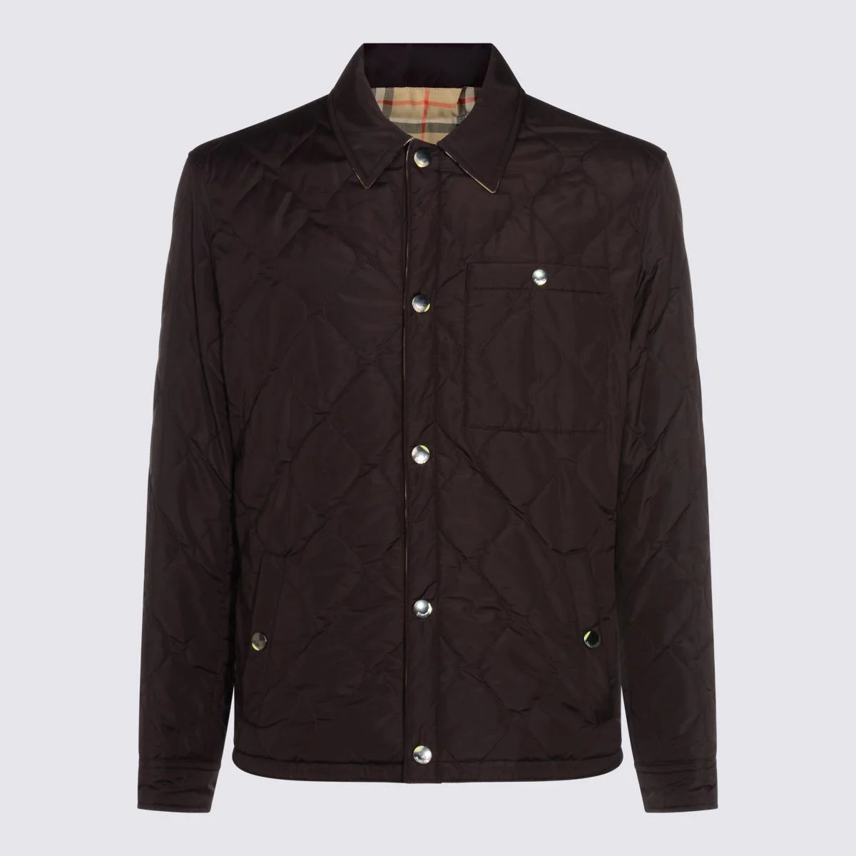 Burberry Burgundy Brighton Down Jacket - 1