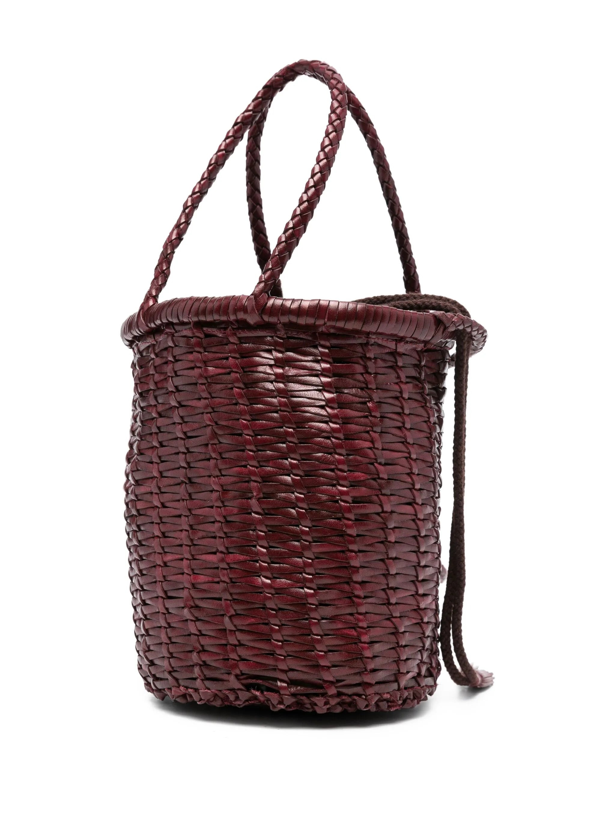 Dragon Diffusion Braided Leather Bucket Bag - 4