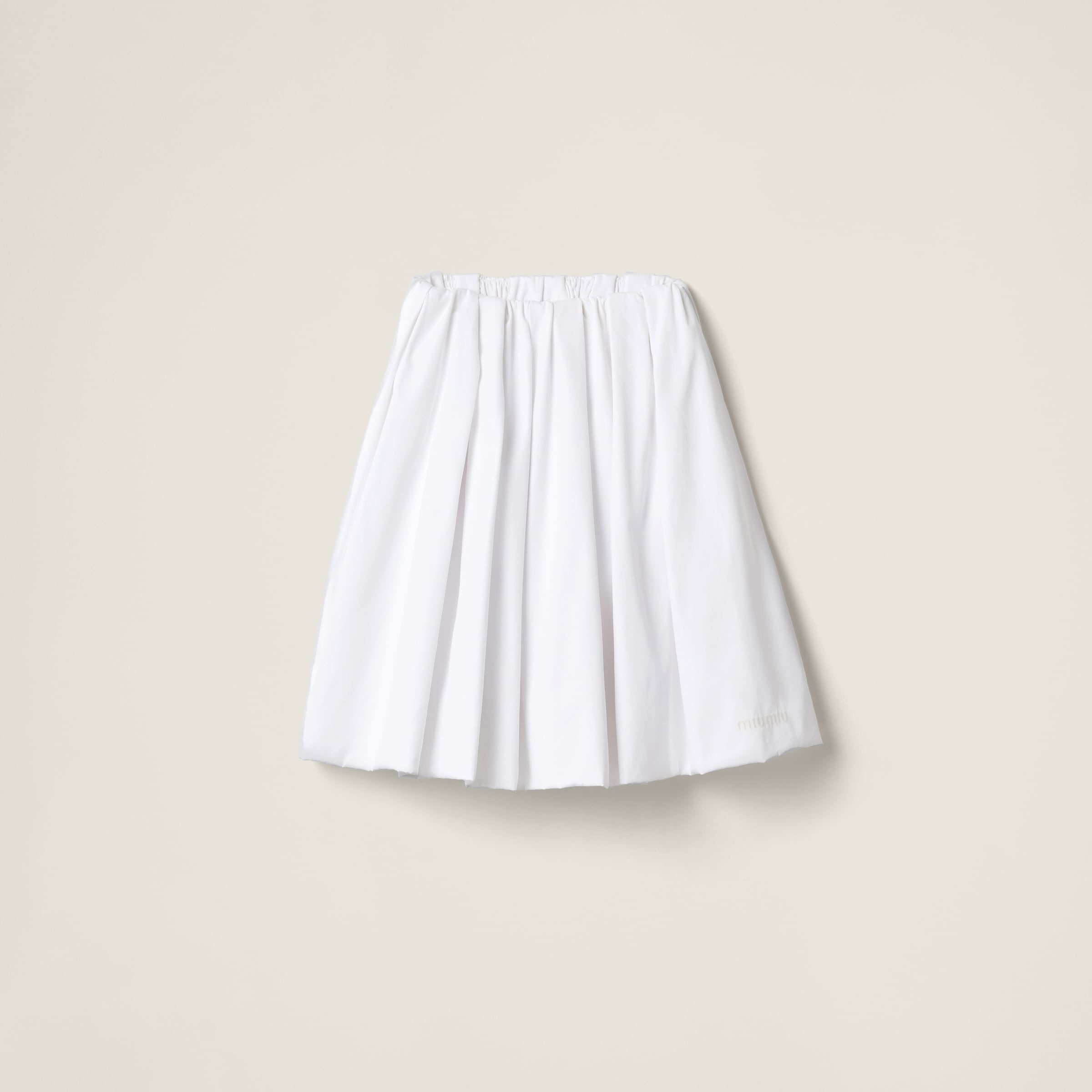 Poplin and jersey skirt - 1