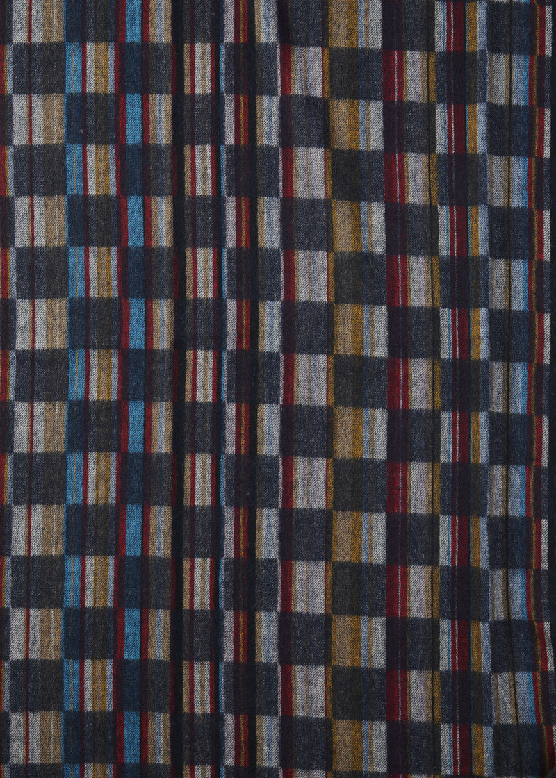 Lambswool 'Signature Stripe' Check Blanket 5