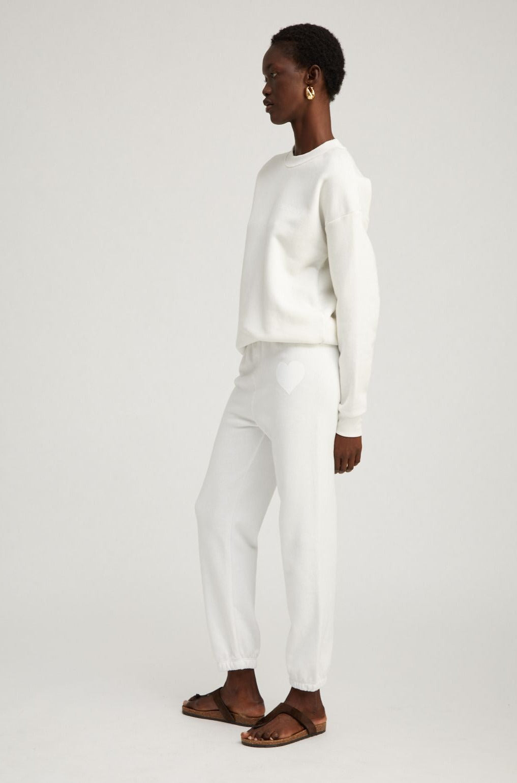 WHITE HEART SWEATPANTS - 5