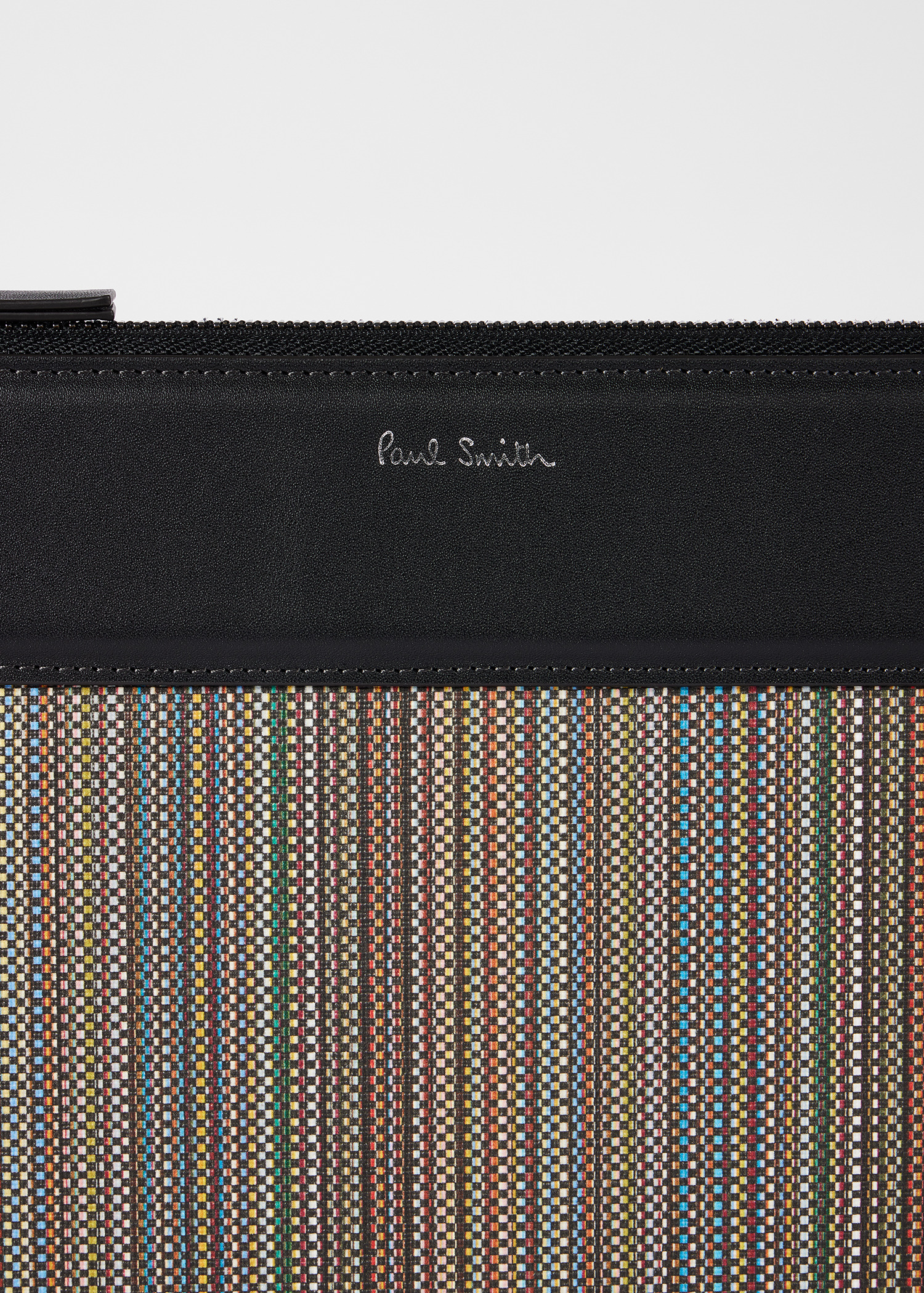 'Signature Stripe' Coated Canvas Document Case - 6