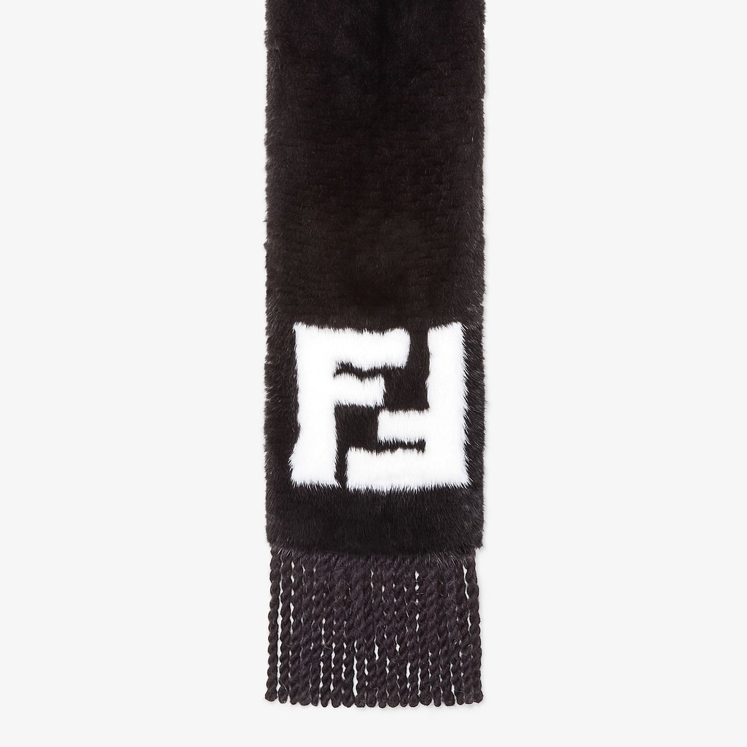 Black fur scarf - 1