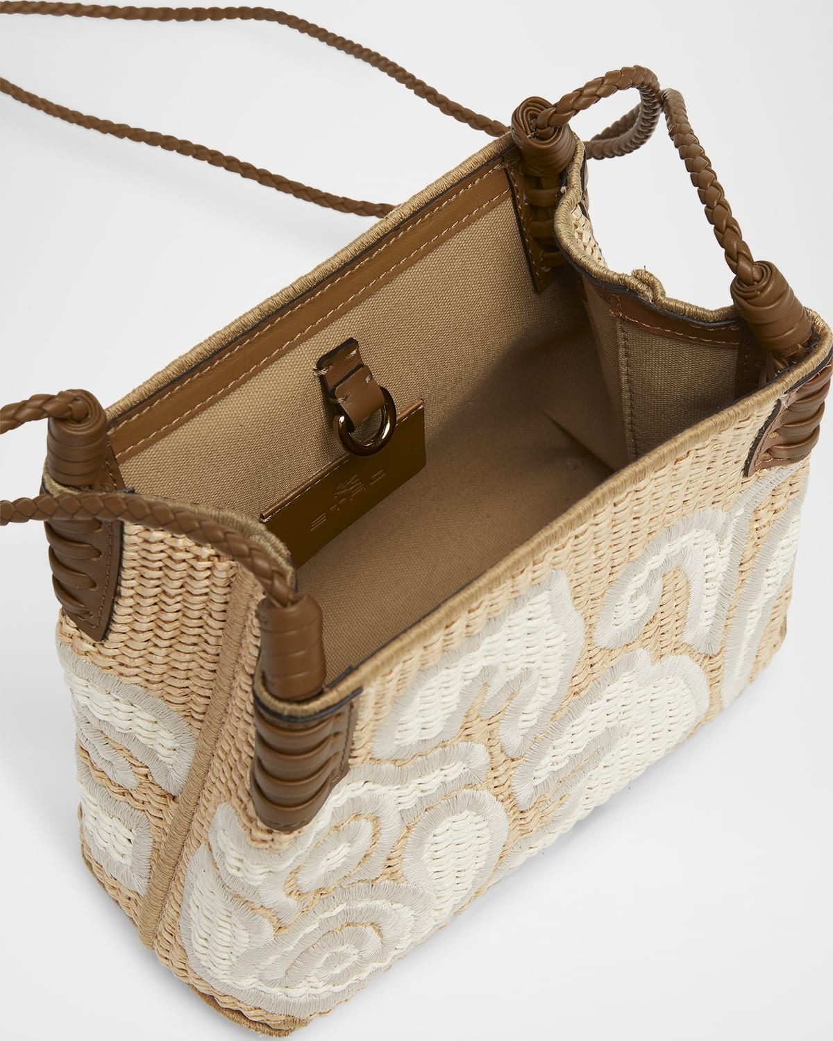 Etro Libra XS Raffia Crossbody Bag | neimanmarcus | REVERSIBLE