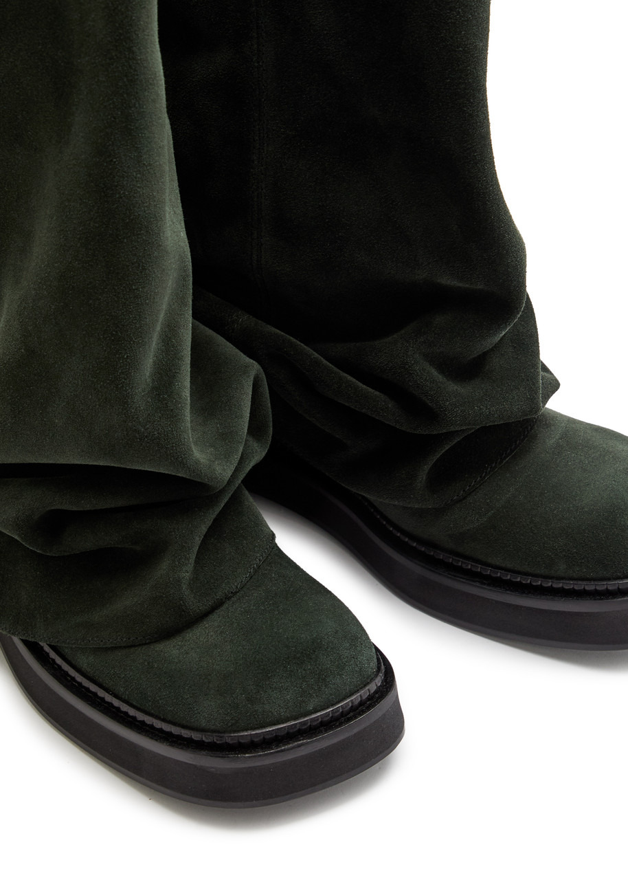The Attico Robin Layered Suede Combat Boots - 3
