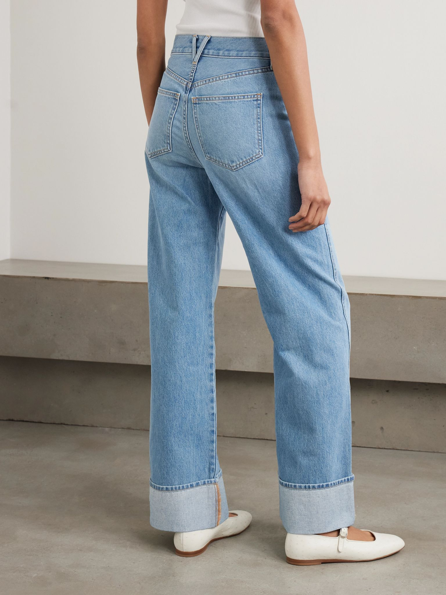 Taylor high-rise wide-leg jeans Light denim - 4