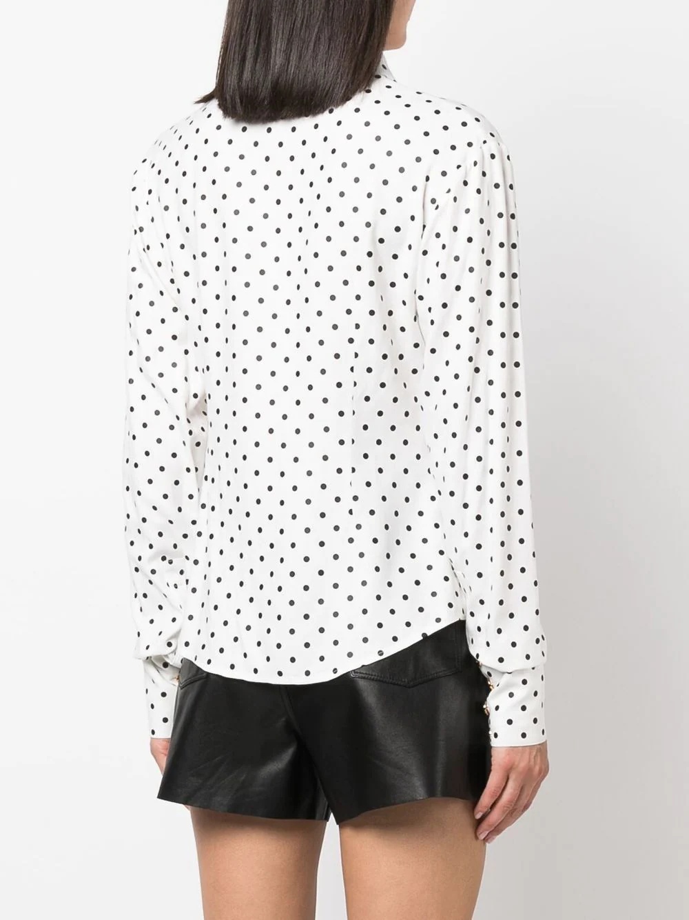 polka-dot long-sleeve shirt - 4