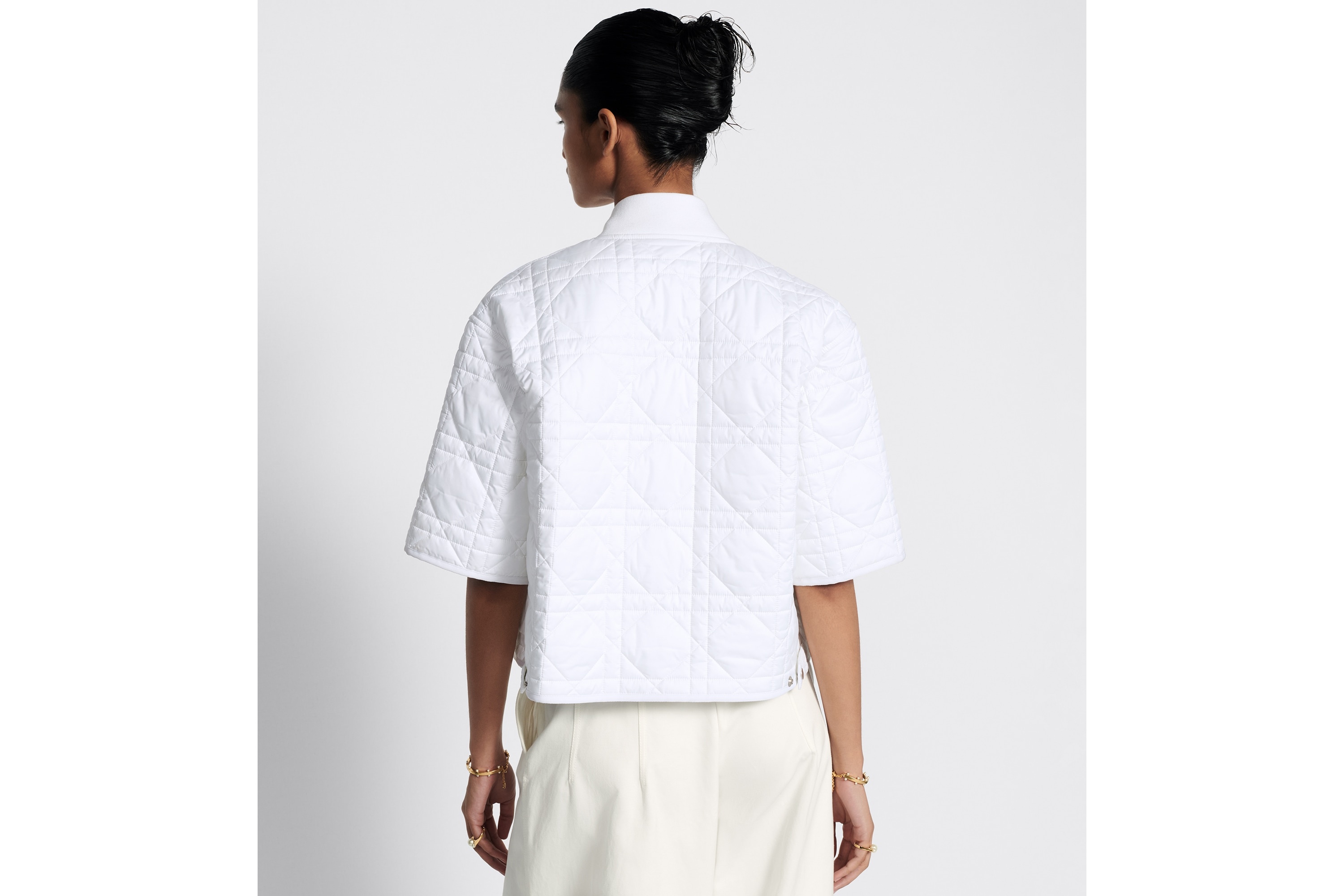 Macrocannage Short-Sleeved Peacoat - 5
