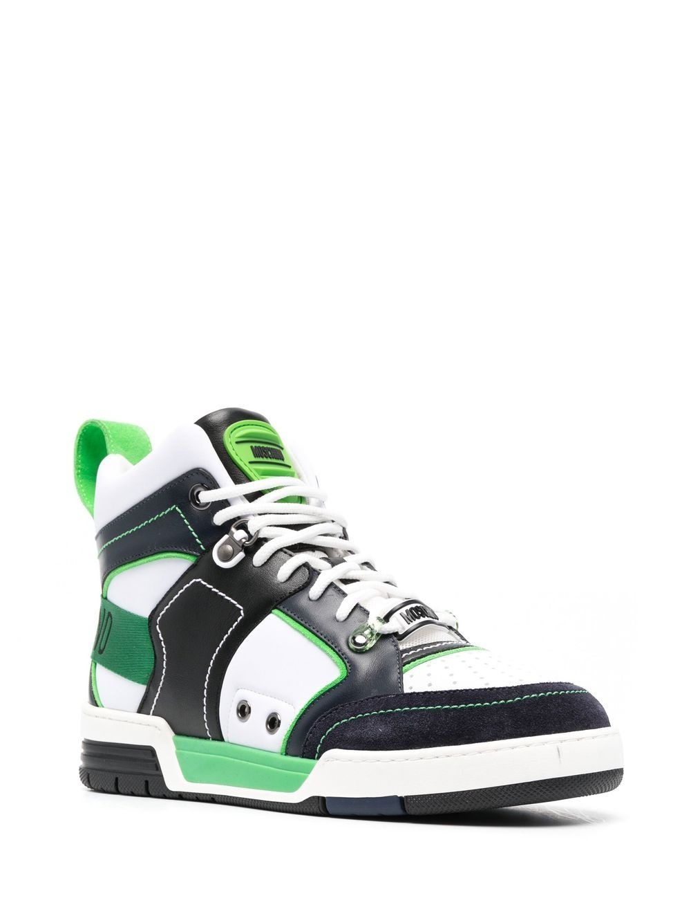 logo-print high-top sneakers - 2