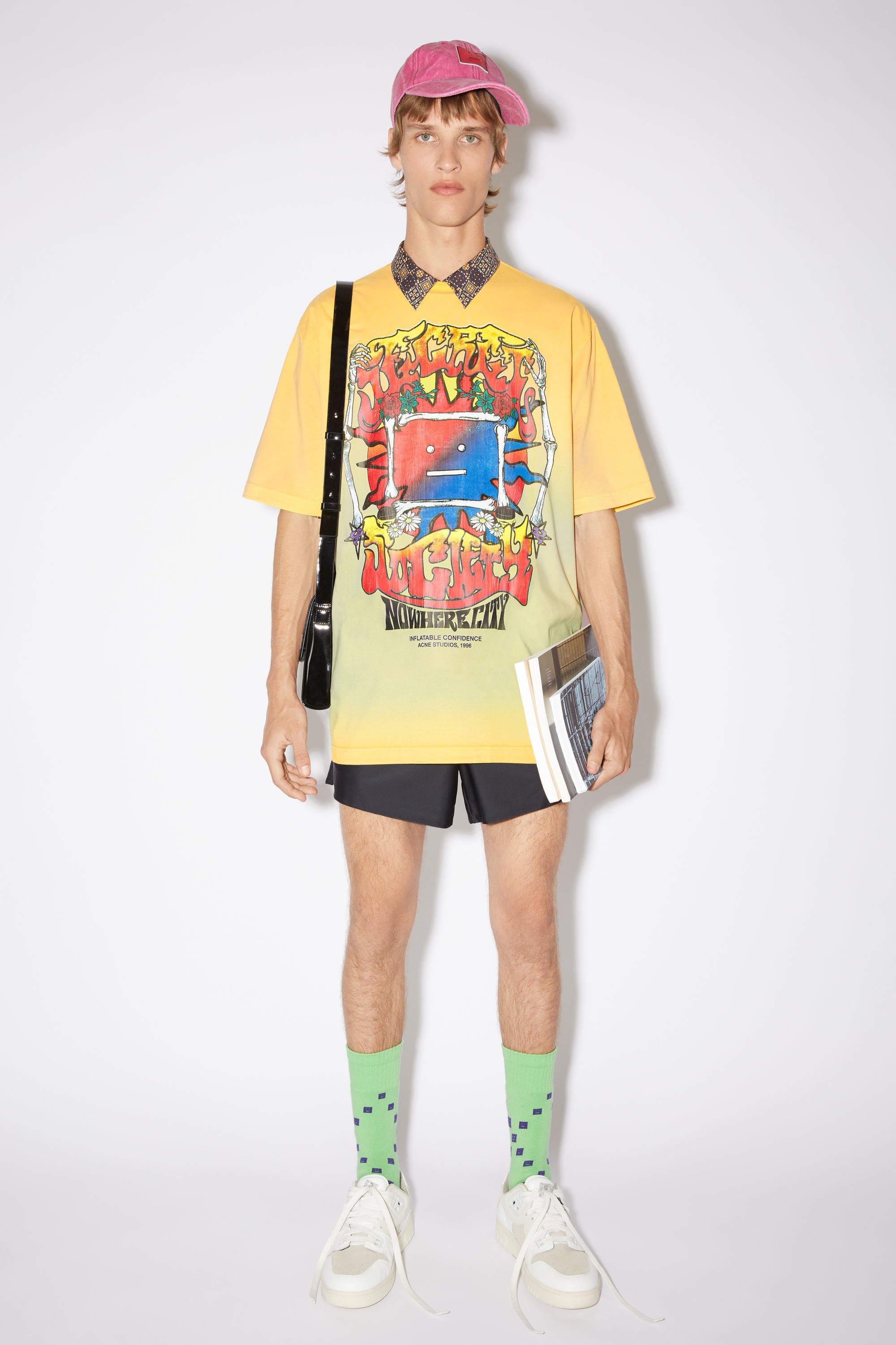 Screen print t-shirt - Yellow/brown - 2