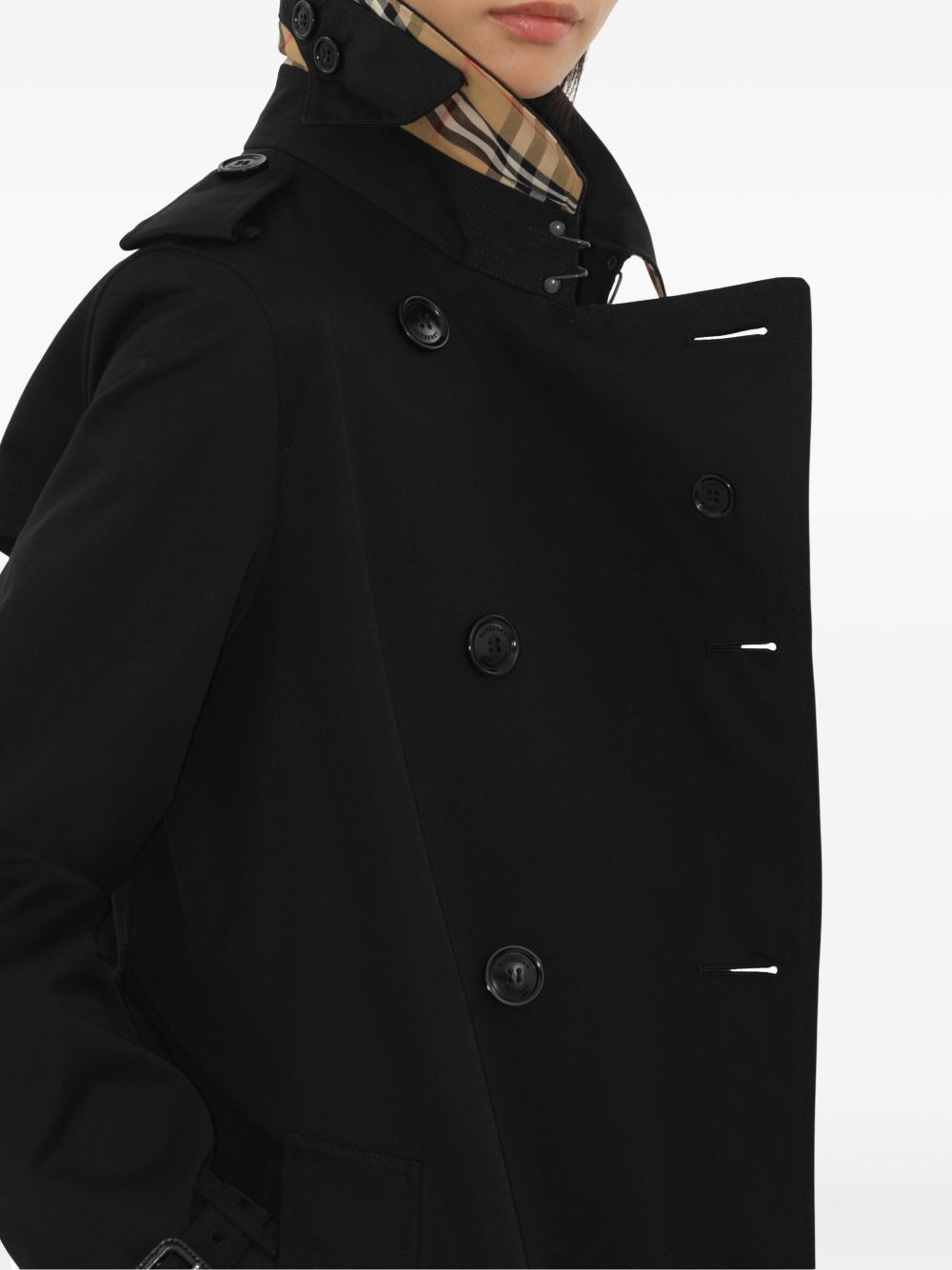 double-breasted cotton coat - 5