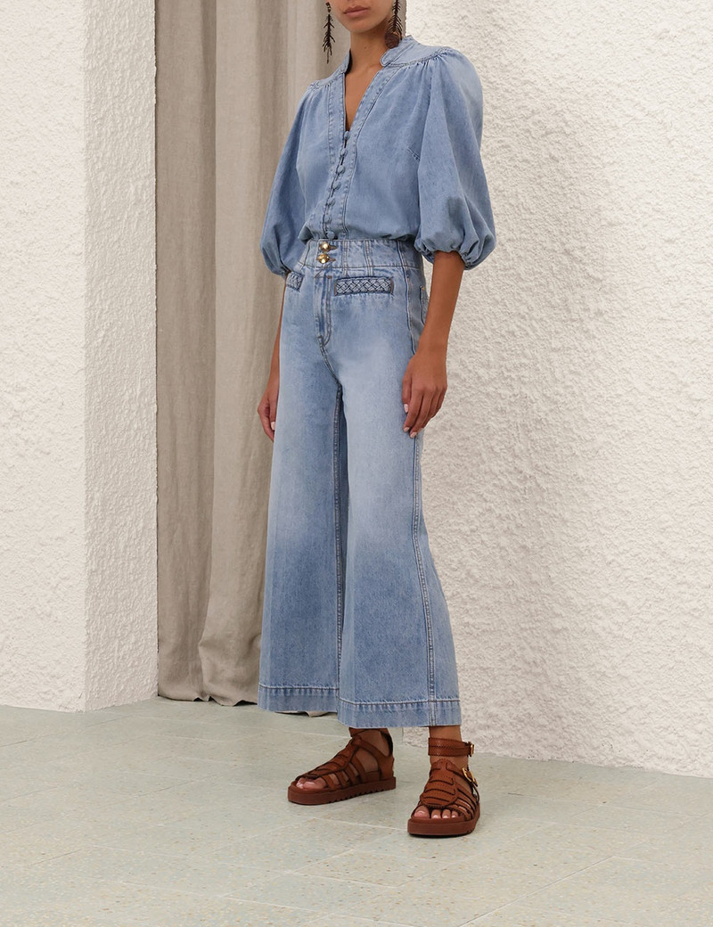 Zimmermann LUCKY DENIM BLOUSE outlook