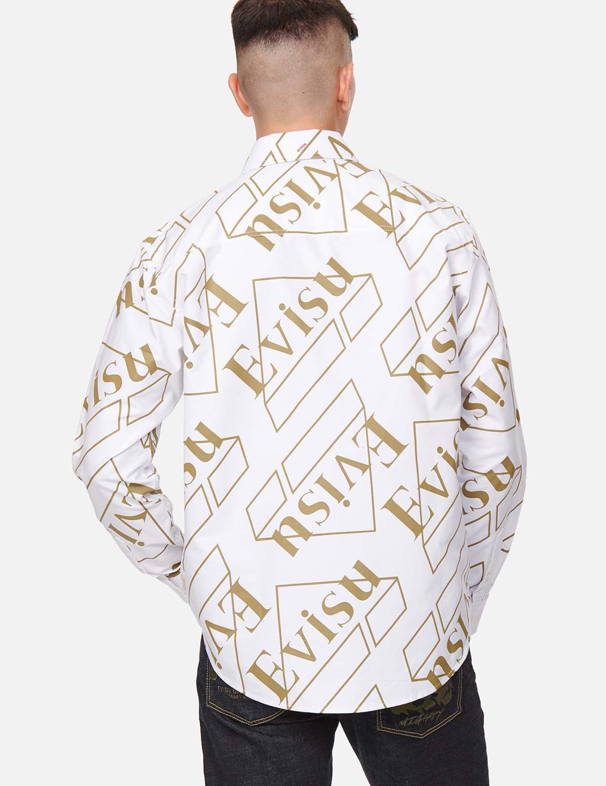 Logo Monogram Print Oxford Shirt - 4