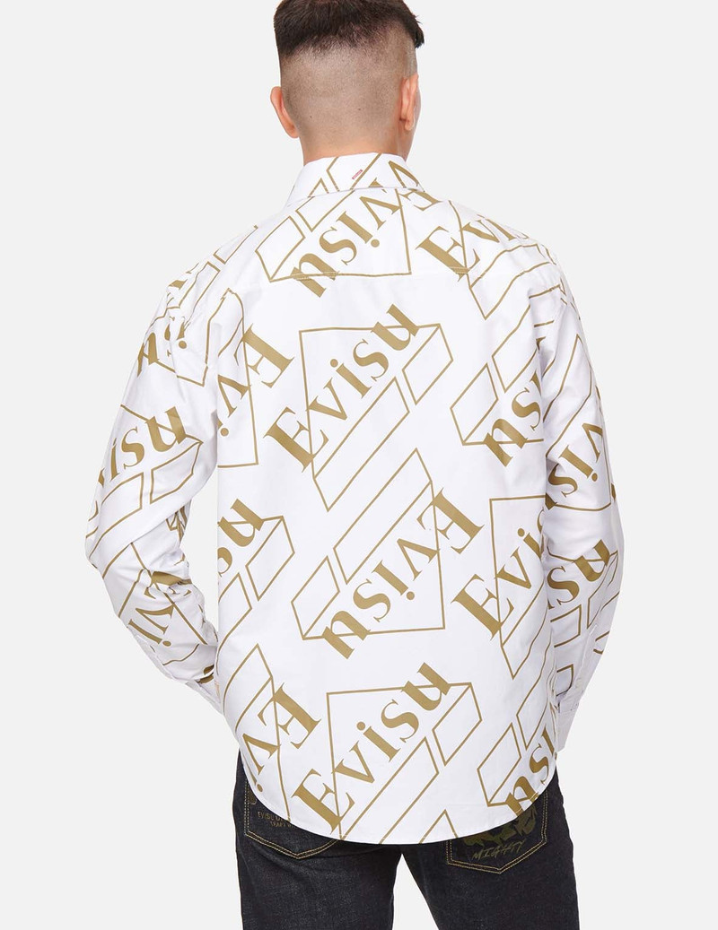Logo Monogram Print Oxford Shirt 4