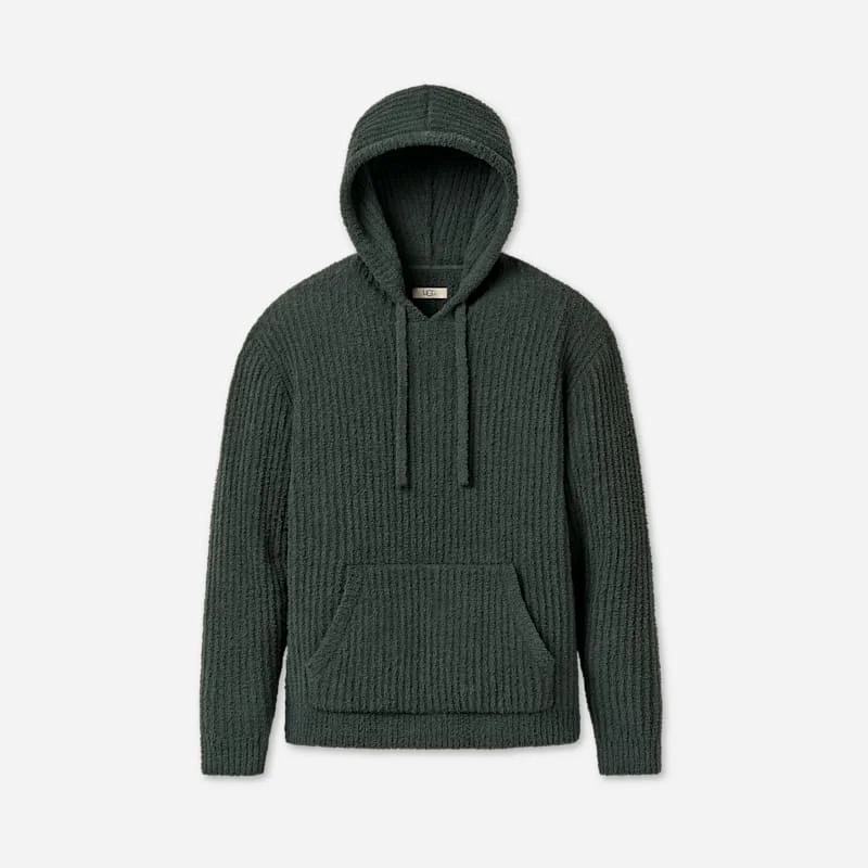 ® Men's Finnegan Hoodie Rib Polyester Tops in Arugula - 1