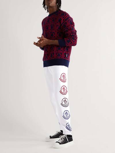 Moncler Tapered Logo-Print Cotton-Jersey Sweatpants outlook